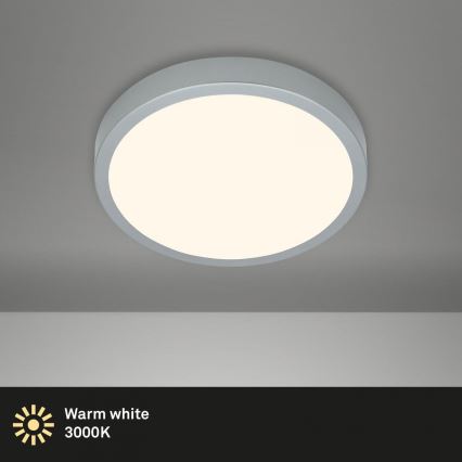 Briloner 3700-014 - LED-kattovalaisin RUNA LED/16W/230V 3000K halkaisija 28 cm hopea