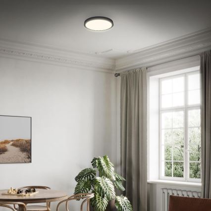 Briloner 3700-015 - LED-kattovalaisin RUNA LED/16W/230V 3000K halkaisija 28 cm musta