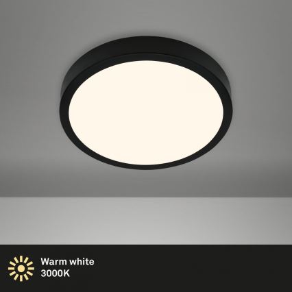 Briloner 3700-015 - LED-kattovalaisin RUNA LED/16W/230V 3000K halkaisija 28 cm musta
