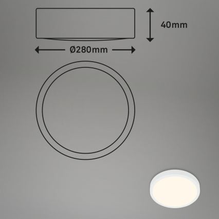 Briloner 3700-016 - LED-kattovalaisin RUNA LED/16W/230V 3000K halkaisija 28 cm valkoinen