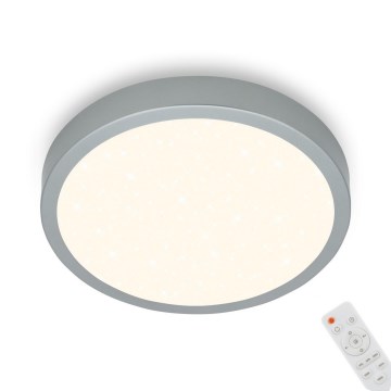 Briloner 3701-014 - Himmennettävä LED-kattovalaisin RUNA LED/18W/230V 2700-6500K hopea + kauko-ohjaus