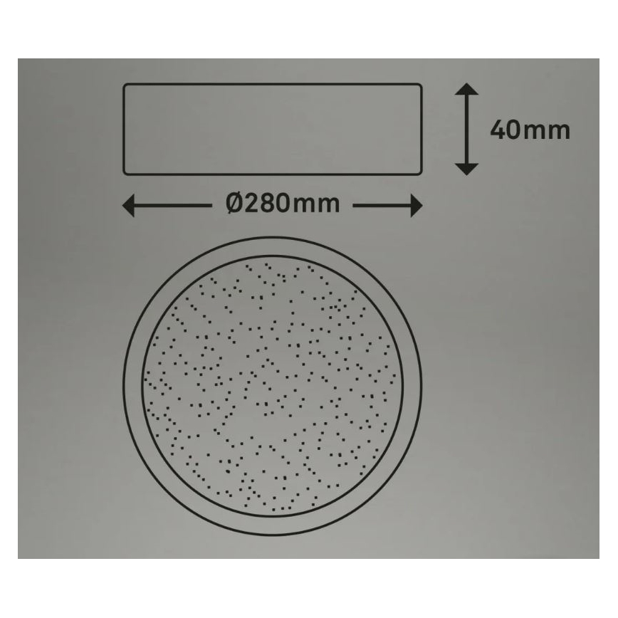 Briloner 3701-015 - Himmennettävä LED-kattovalaisin RUNA LED/18W/230V 2700-6500K + kauko-ohjaus