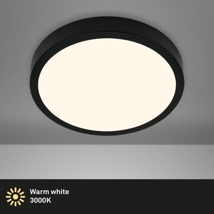 Briloner 3703-015 - LED-kattovalaisin RUNA LED/24W/230V 3000K halkaisija 38 cm musta