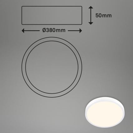 Briloner 3703-016 - LED-kattovalaisin RUNA LED/24W/230V 3000K halkaisija 38 cm valkoinen
