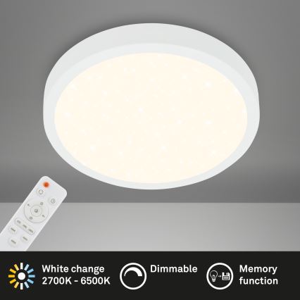 Briloner 3704-016 - Himmennettävä LED-kattovalaisin RUNA LED/22W/230V 2700-6500K valkoinen + kauko-ohjaus