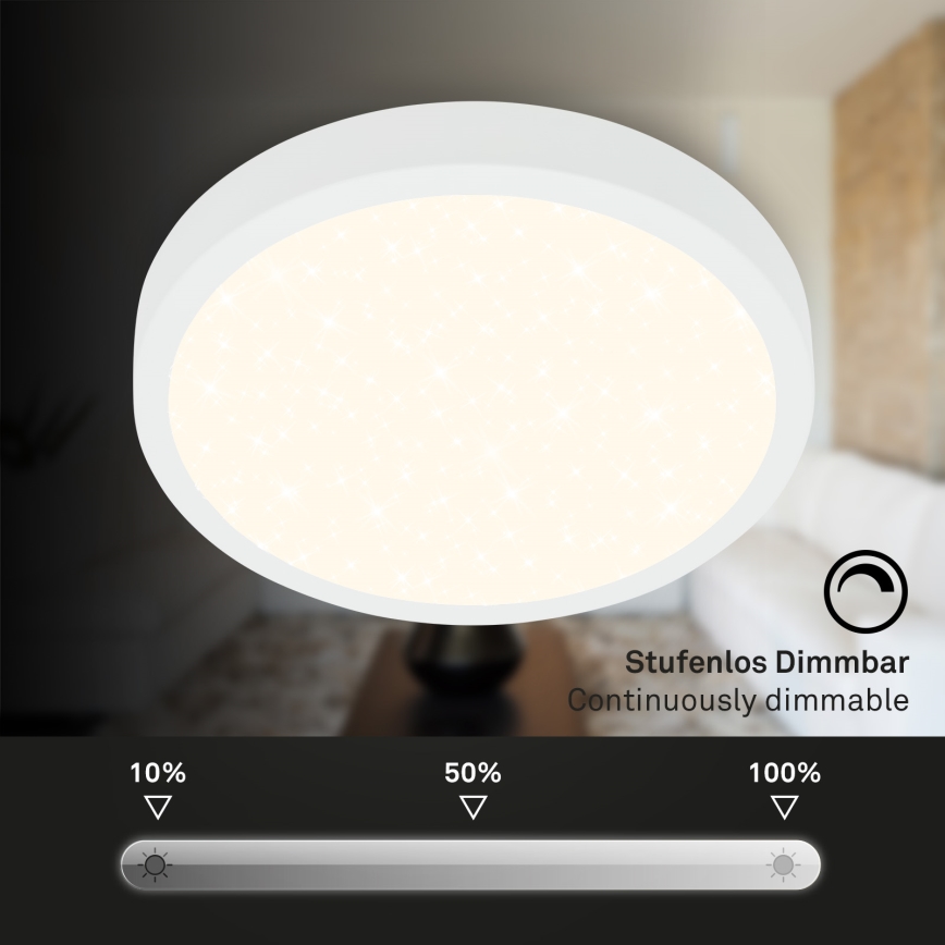Briloner 3704-016 - Himmennettävä LED-kattovalaisin RUNA LED/22W/230V 2700-6500K valkoinen + kauko-ohjaus