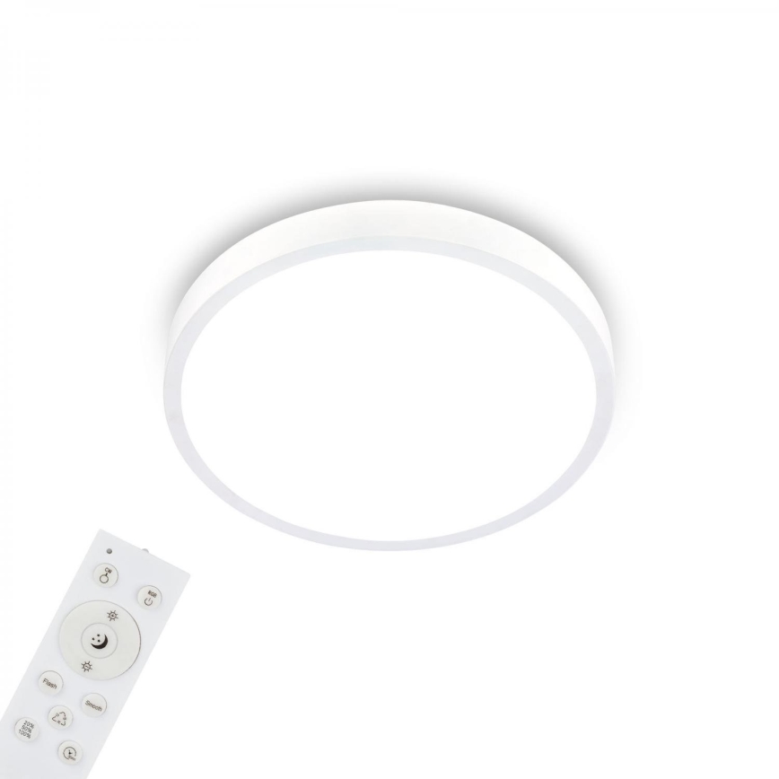 Briloner 3709-016 - LED RGBW Himmennettävä kattovalo LED/22W/230V 4000K halkaisija 38 cm valkoinen + kauko-ohjaus
