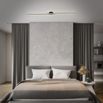 Briloner 3717-025 - Kiinteä LED-kattokruunu REY 2xLED/12W/230V musta
