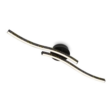 Briloner 3718-025 - Kiinteä LED-kattokruunu REY 2xLED/6W/230V musta