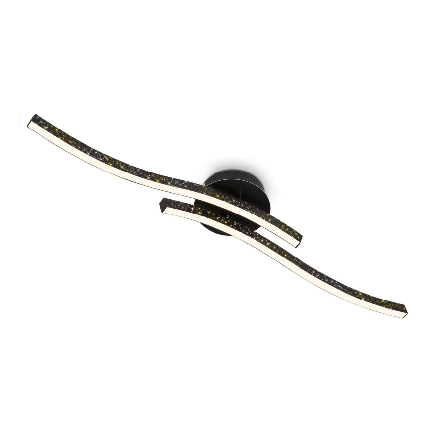 Briloner 3718-025 - Kiinteä LED-kattokruunu REY 2xLED/6W/230V musta