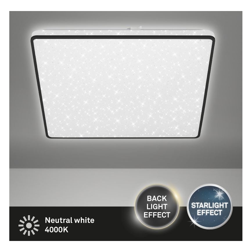Briloner 3749-415 - LED-kattovalaisin LINO LED/24W/230V musta
