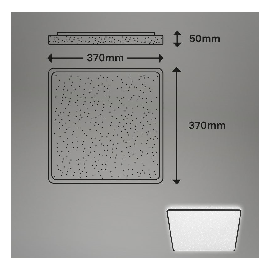 Briloner 3749-415 - LED-kattovalaisin LINO LED/24W/230V musta