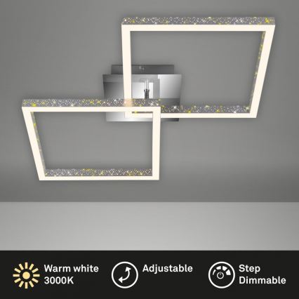 Briloner 3751-019 - Himmennettävä LED-kattovalaisin FRAME LED/20W/230V kiiltävä kromi