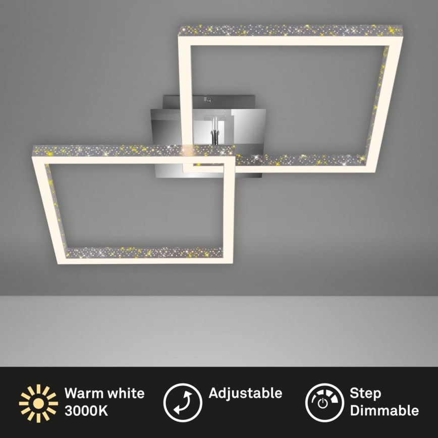 Briloner 3751-019 - Himmennettävä LED-kattovalaisin FRAME LED/20W/230V kiiltävä kromi
