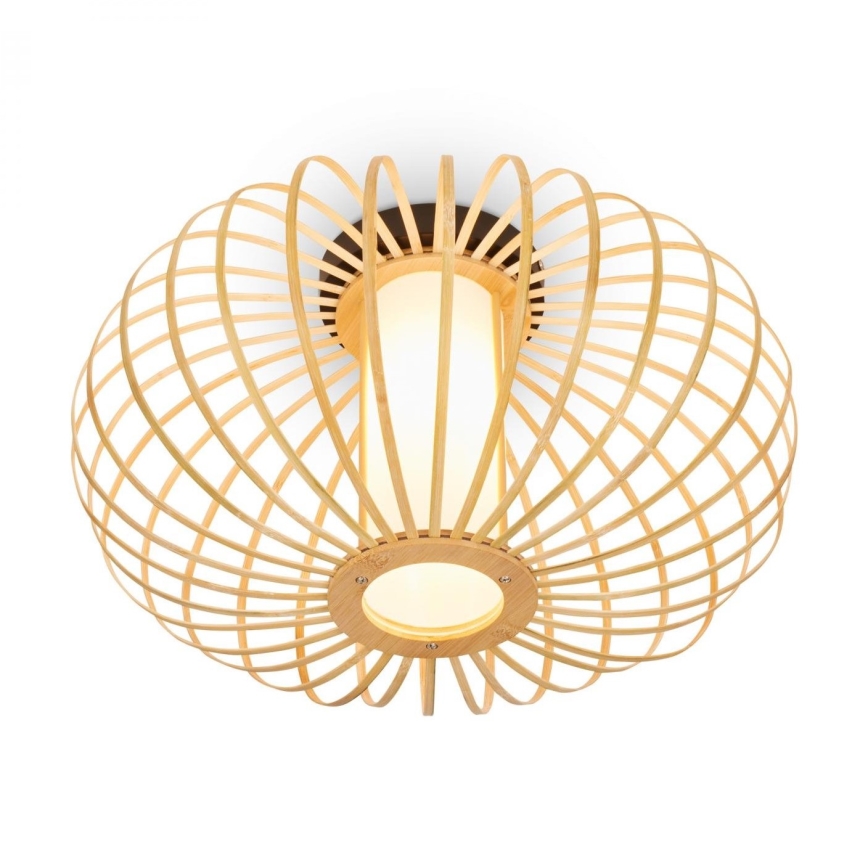Briloner 3759011 - Kattovalo 1xE27/10W/230V halkaisija 40 cm bambu
