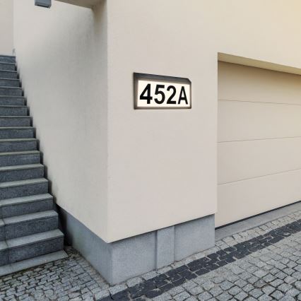 Briloner 3797015 - LED-aurinkokäyttöinen talonumerovalaisin LED/0,5W/1,2V 1200 mAh IP44