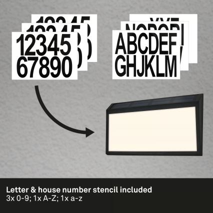 Briloner 3797015 - LED-aurinkokäyttöinen talonumerovalaisin LED/0,5W/1,2V 1200 mAh IP44