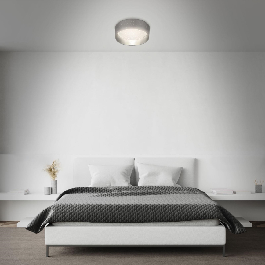 Briloner 3882-014 - LED-kattovalaisin MAILA STARRY LED/18W/230V harmaa/hopea
