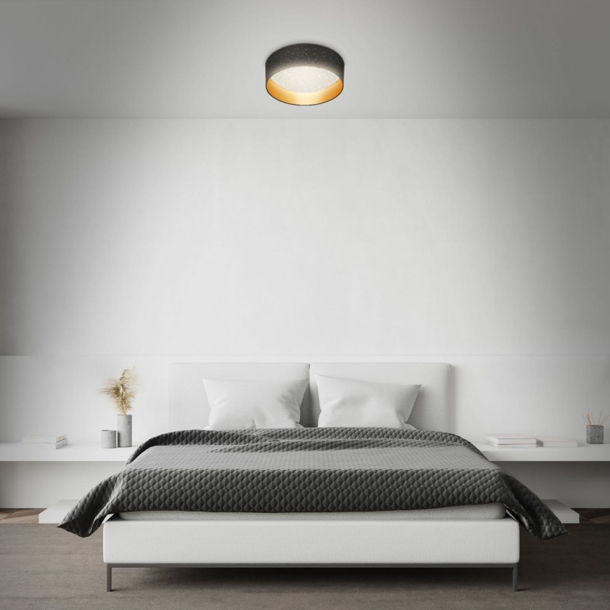 Briloner 3882-015 - LED-kattovalaisin MAILA STARRY LED/18W/230V musta/kulta
