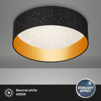 Briloner 3882-015 - LED-kattovalaisin MAILA STARRY LED/18W/230V musta/kulta