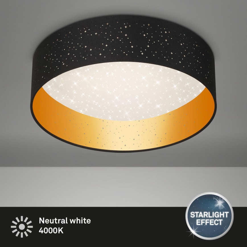 Briloner 3882-015 - LED-kattovalaisin MAILA STARRY LED/18W/230V musta/kulta
