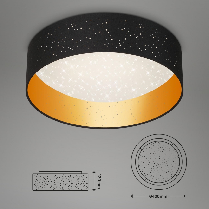 Briloner 3882-015 - LED-kattovalaisin MAILA STARRY LED/18W/230V musta/kulta