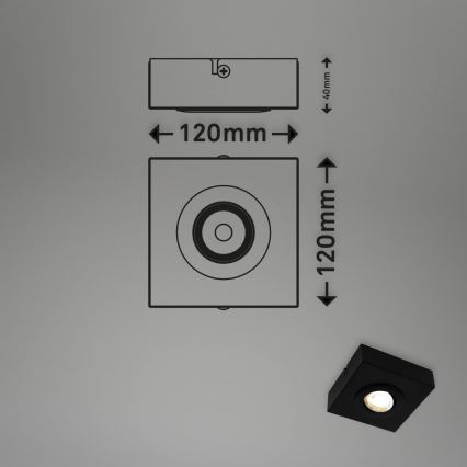 Briloner 3996015 - LED-kohdevalaisin CTS LED/4W/230V 2700/4000K musta
