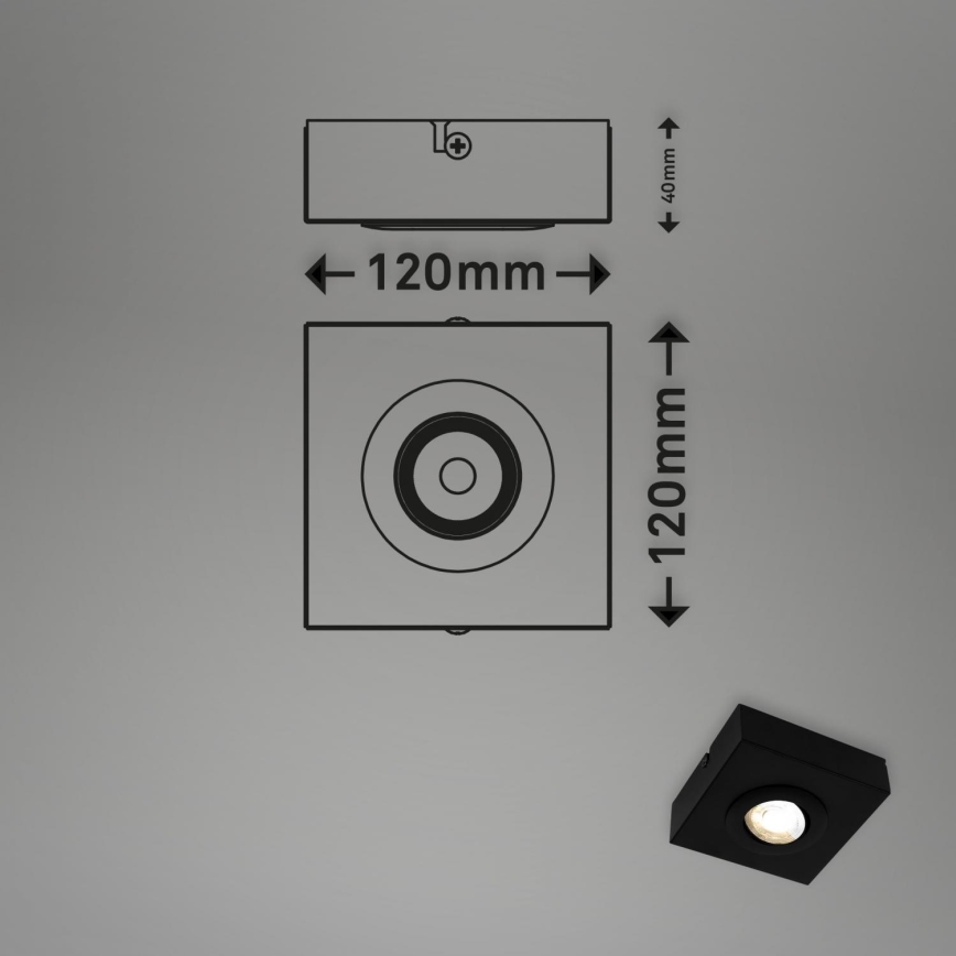 Briloner 3996015 - LED-kohdevalaisin CTS LED/4W/230V 2700/4000K musta
