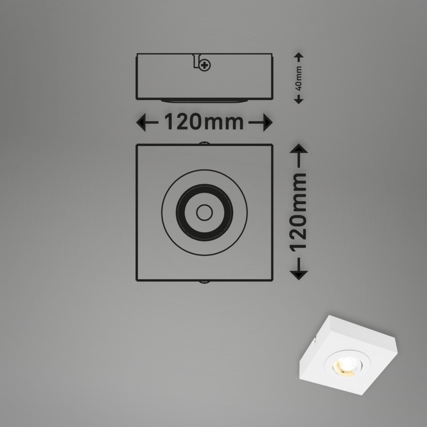 Briloner 3996016 - LED-kohdevalaisin CTS LED/4W/230V 2700/4000K valkoinen