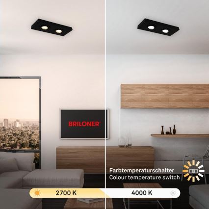 Briloner 3996025 - LED-kohdevalaisin CTS 2xLED/4W/230V 2700/4000K musta