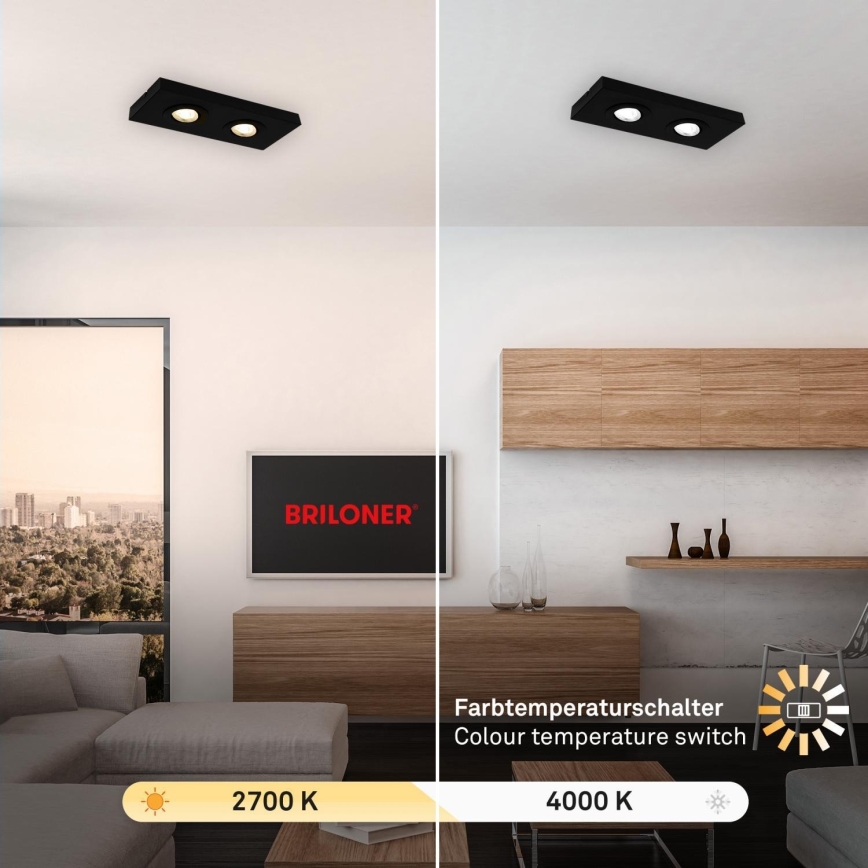 Briloner 3996025 - LED-kohdevalaisin CTS 2xLED/4W/230V 2700/4000K musta