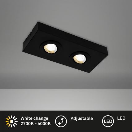 Briloner 3996025 - LED-kohdevalaisin CTS 2xLED/4W/230V 2700/4000K musta