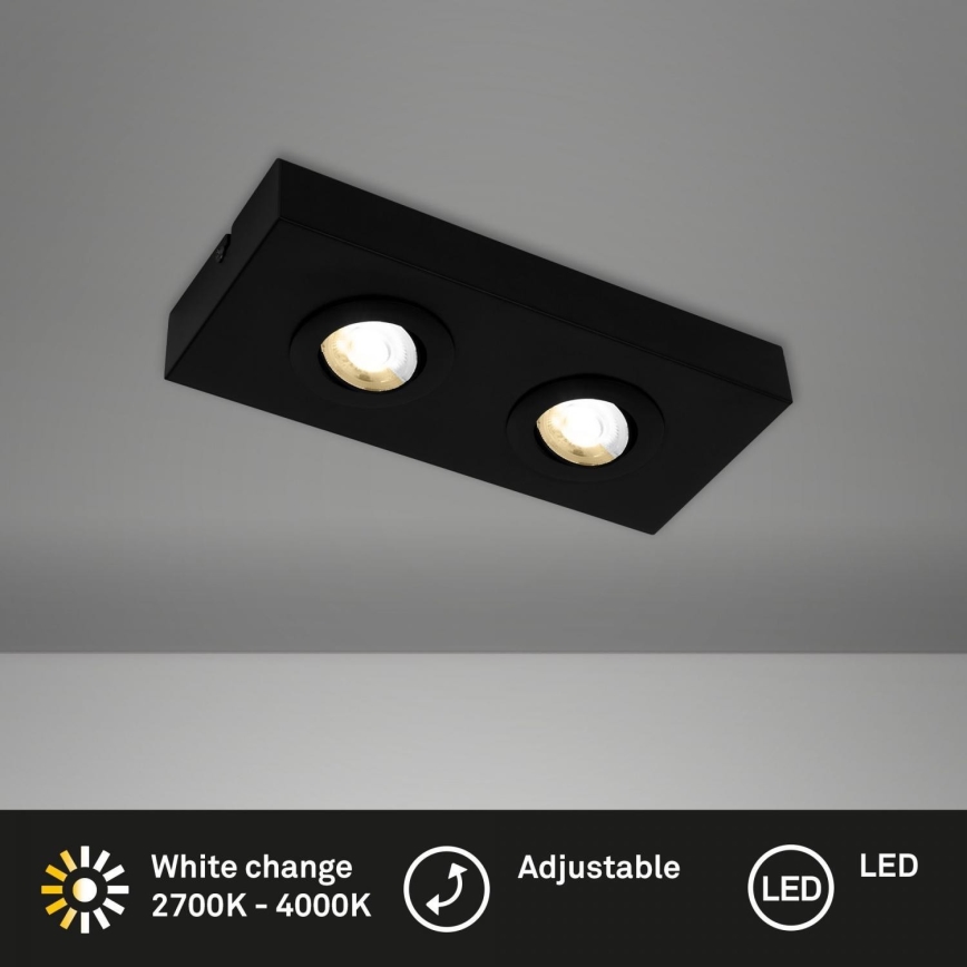 Briloner 3996025 - LED-kohdevalaisin CTS 2xLED/4W/230V 2700/4000K musta