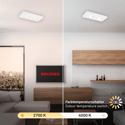 Briloner 3996026 - LED-kohdevalaisin CTS 2xLED/4W/230V 2700/4000K valkoinen