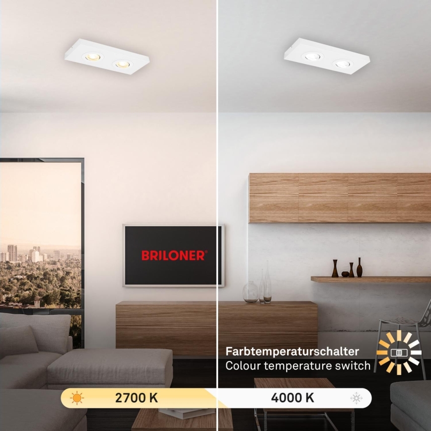Briloner 3996026 - LED-kohdevalaisin CTS 2xLED/4W/230V 2700/4000K valkoinen