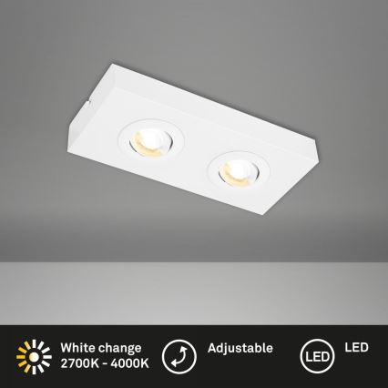 Briloner 3996026 - LED-kohdevalaisin CTS 2xLED/4W/230V 2700/4000K valkoinen