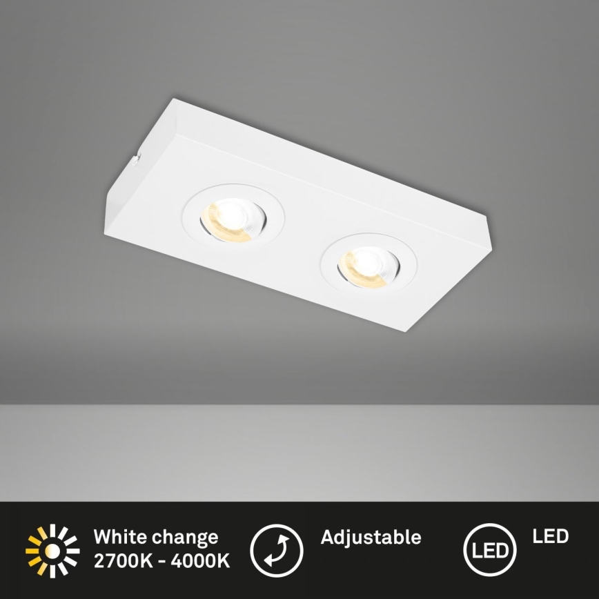 Briloner 3996026 - LED-kohdevalaisin CTS 2xLED/4W/230V 2700/4000K valkoinen