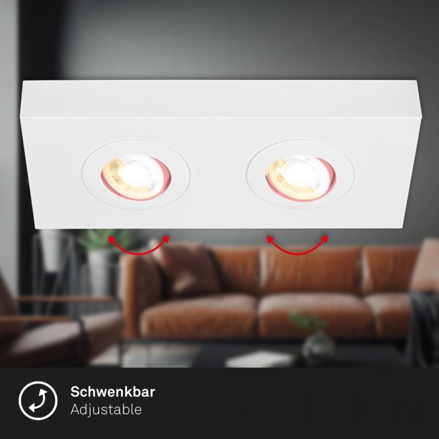 Briloner 3996026 - LED-kohdevalaisin CTS 2xLED/4W/230V 2700/4000K valkoinen