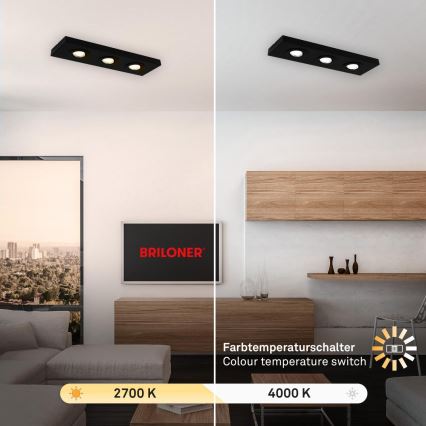 Briloner 3996035 - LED-kohdevalaisin CTS 3xLED/4W/230V 2700/4000K musta