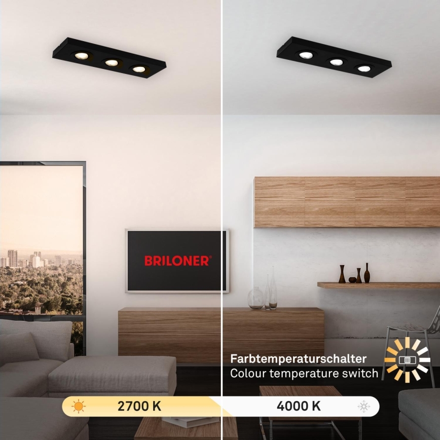 Briloner 3996035 - LED-kohdevalaisin CTS 3xLED/4W/230V 2700/4000K musta