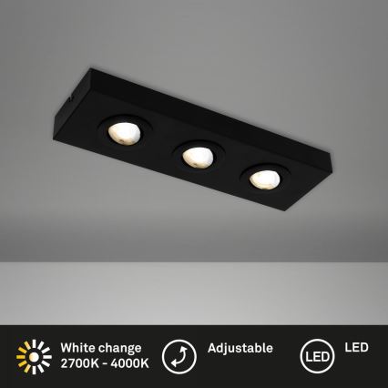 Briloner 3996035 - LED-kohdevalaisin CTS 3xLED/4W/230V 2700/4000K musta