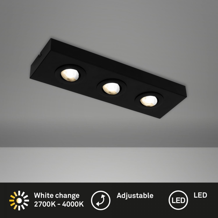 Briloner 3996035 - LED-kohdevalaisin CTS 3xLED/4W/230V 2700/4000K musta