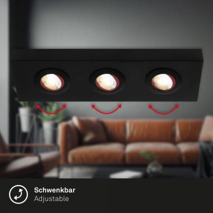 Briloner 3996035 - LED-kohdevalaisin CTS 3xLED/4W/230V 2700/4000K musta