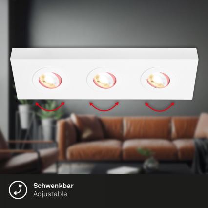 Briloner 3996036 - LED-kohdevalaisin CTS 3xLED/4W/230V 2700/4000K valkoinen