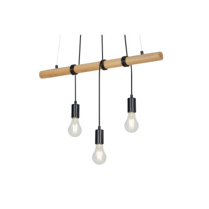 Briloner 4015035 - Kattokruunu johdossa 3xE27/25W/230V kumipuu