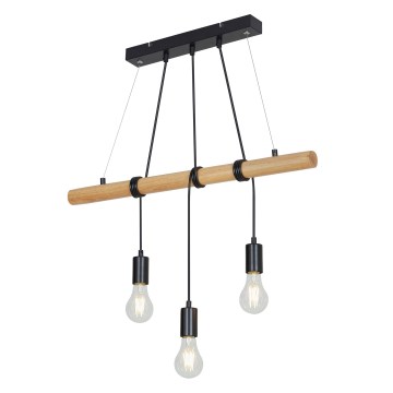Briloner 4015035 - Kattokruunu johdossa 3xE27/25W/230V kumipuu