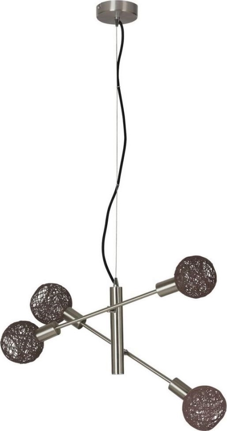 Briloner 4814-042 - Kattokruunu narulla NATURE 5xE14/5,5W/230V