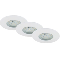 Briloner 6994-036 - 3 kpl kylpyhuoneen LED-alasvalosarja LED/5W/230V IP44