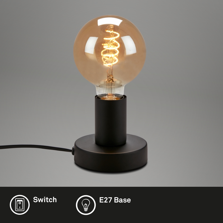 Briloner 7023-015 - Pöytävalaisin TEEPU 1xE27/10W/230V musta