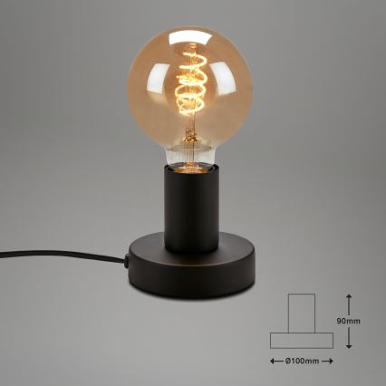 Briloner 7023-015 - Pöytävalaisin TEEPU 1xE27/10W/230V musta